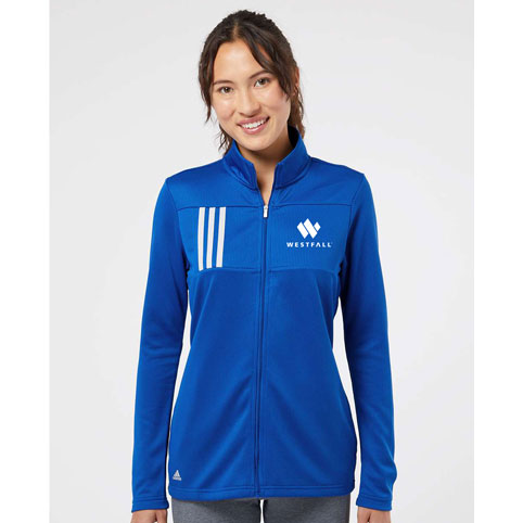 Adidas Women's 3-Stripes Double Knit Full-Zip