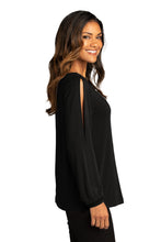 Load image into Gallery viewer, Port Authority ® Ladies Luxe Knit Jewel Neck Top
