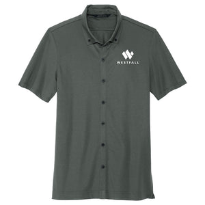 Mercer+Mettle Stretch Pique Full-Button Polo